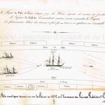 Combat naval ou fête nautique donnée sur la Seine en 1852 en l'honneur du Prince Président Louis Napoléon.